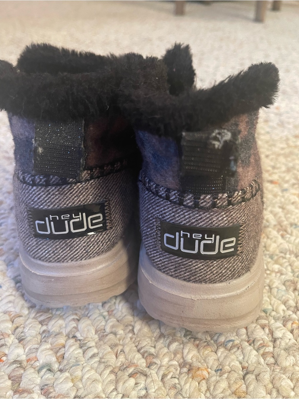 Hey Dude Brown and Black Faux-Fur Ankle Boots - Picture 1 of 4